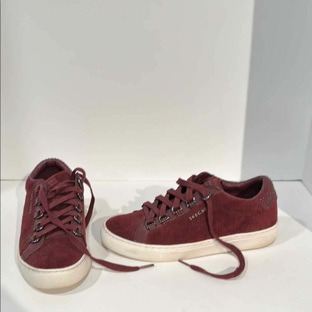 Skecher Street Burgundy Women's Sneakers